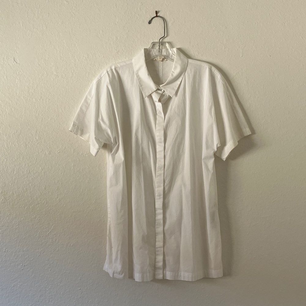 White Button Down Eileen Fisher Shirt
